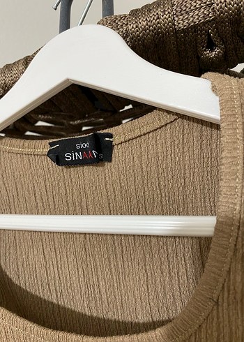 Bej Kadın Crop Top, Kolsuz, Mini Boy - Görsel 3