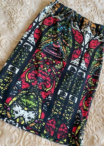 Renkli Gotik Midi Kalem Etek - Görsel 3