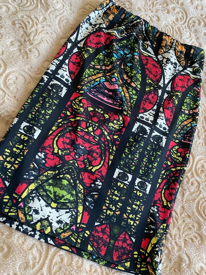 Renkli Gotik Midi Kalem Etek - Görsel 3