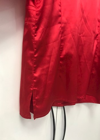 Saten İpek parlak taş pırlanta düğmeli gömlek - Görsel 10