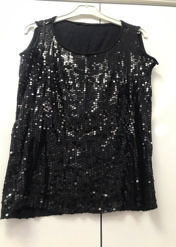 Siyah Payetli parlak Kadın Buluz - Görsel 9