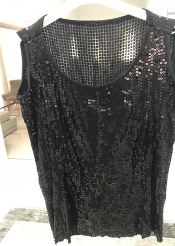 Siyah Payetli parlak Kadın Buluz - Görsel 12