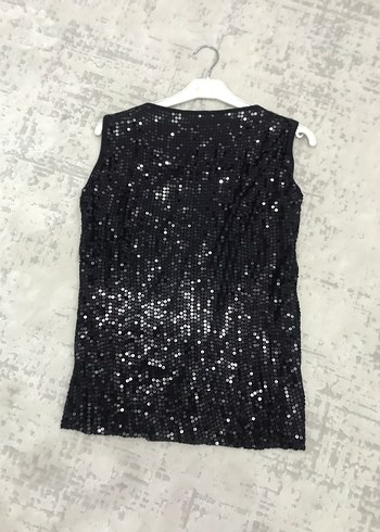 Siyah Payetli parlak Kadın Buluz - Görsel 6