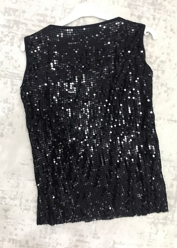 Siyah Payetli parlak Kadın Buluz - Görsel 7