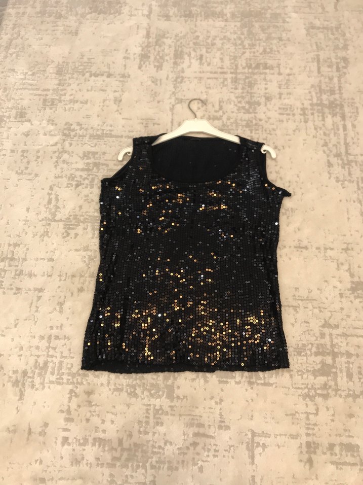 Siyah Payetli parlak Kadın Buluz - Görsel 5