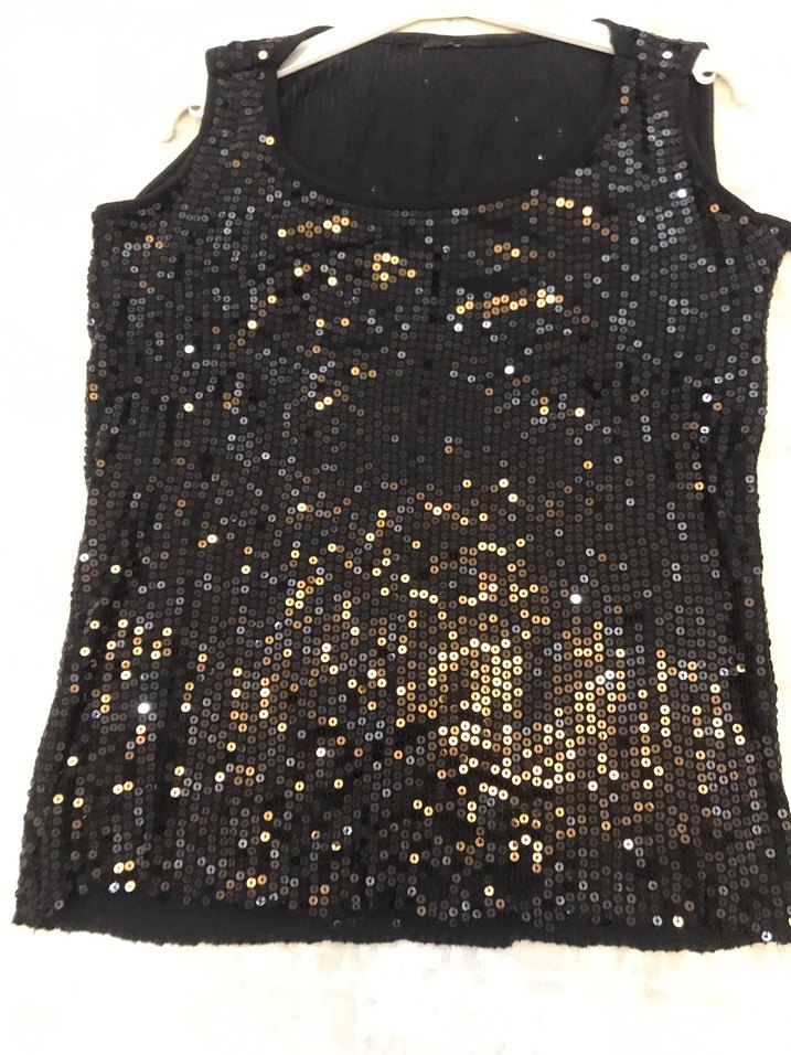 Siyah Payetli parlak Kadın Buluz - Görsel 2