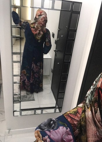 Şifon İpek tesettür elbise kolları dahil tam boy astarıdır . - Görsel 6