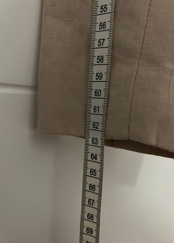 Zara Bej Kadın Keten Crop Blazer
