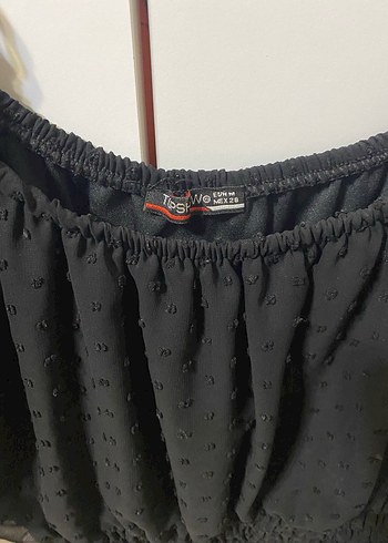 diğer Beden Uzun Kollu Siyah Gotik Mini Bluz