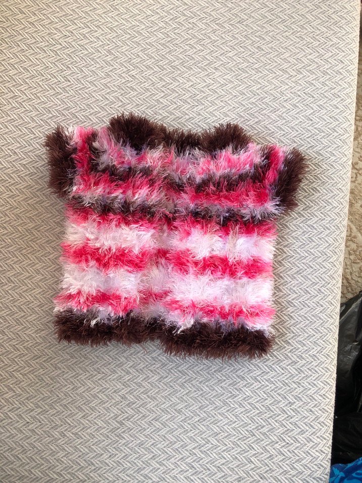 Pembe Kız Çocuk Örgü Kolsuz Yelek - Görsel 4