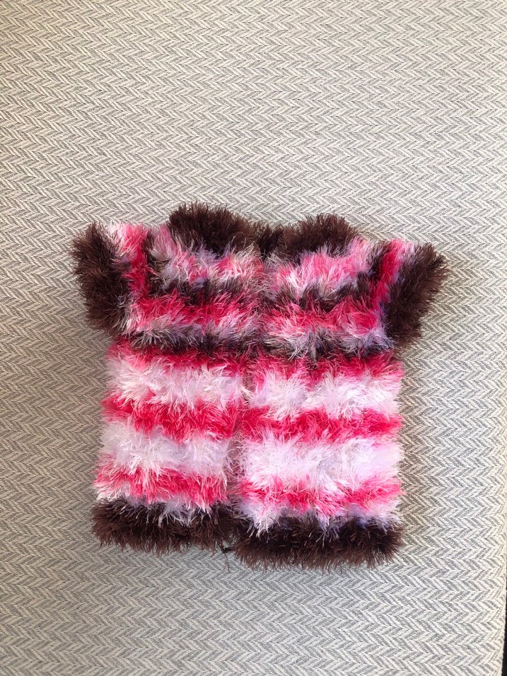 Pembe Kız Çocuk Örgü Kolsuz Yelek - Görsel 3