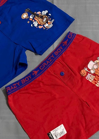4 Yaş Beden Çocuk Çok Renkli Baskılı Boxer 6 lı 5 li tek olarakda alınabilir