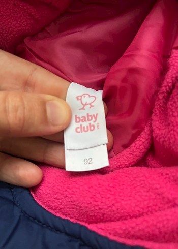 C&A Kız Çocuk Pembe Kapüşonlu Mont ve Lacivert Tulum kar tulumu