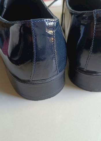 Lacivert Parlak Yılan Desenli Erkek Klasik Ayakkabı - Görsel 3