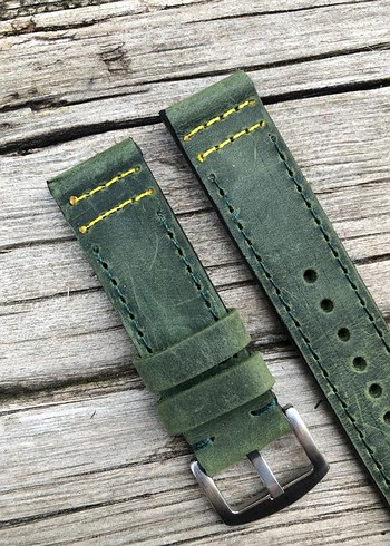 Yeşil Vintage Erkek Saat Kayışı - Görsel 2