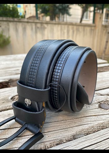 Siyah Erkek Biker Kemer - Görsel 2