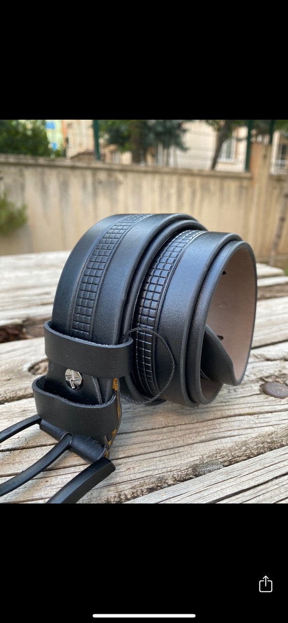 Siyah Erkek Biker Kemer - Görsel 2