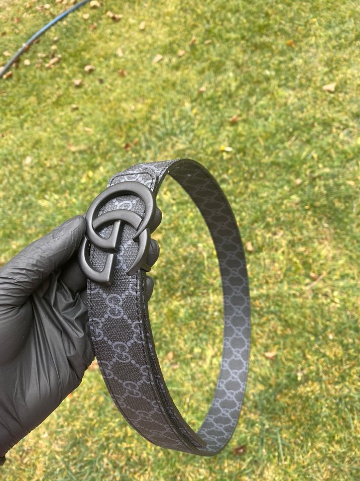 Gri Kadın Deri Kemer Tokalı - Görsel 2