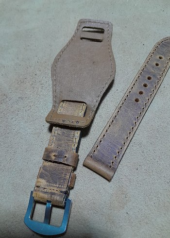 Vintage Bej Biker Erkek Saat Kayışı - Görsel 6