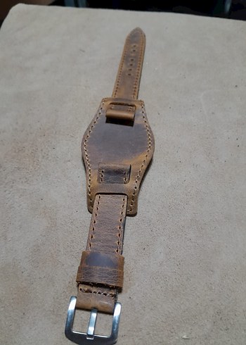 Vintage Bej Biker Erkek Saat Kayışı - Görsel 4