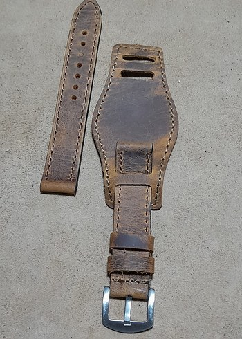 Vintage Bej Biker Erkek Saat Kayışı - Görsel 5