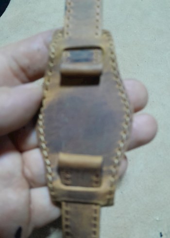 Vintage Bej Biker Erkek Saat Kayışı - Görsel 3