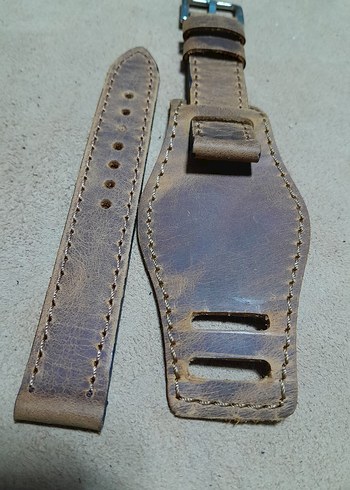 Vintage Bej Biker Erkek Saat Kayışı - Görsel 7