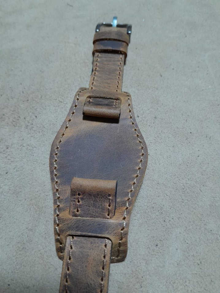 Vintage Bej Biker Erkek Saat Kayışı - Görsel 2