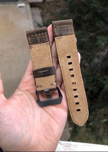 Vintage Biker Tarzı Kahverengi Erkek Saat Kayışı - Görsel 2