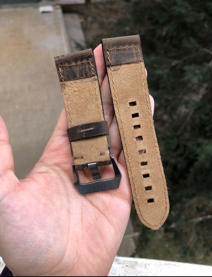 Vintage Biker Tarzı Kahverengi Erkek Saat Kayışı - Görsel 2