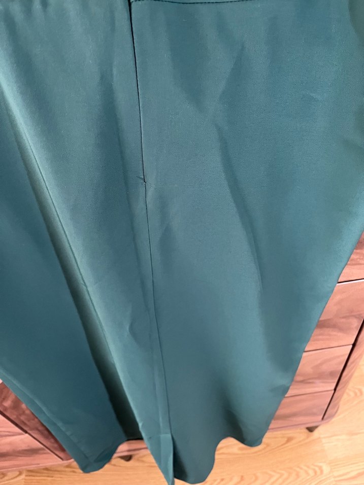 Fiyonklu Turkuaz Uzun Kadın Etek - Görsel 3