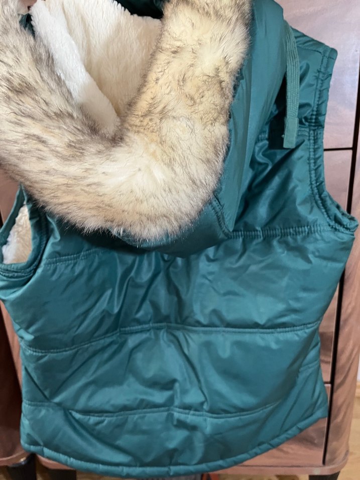 Turkuaz Parlak Fermuarlı Kadın Yelek - Görsel 2