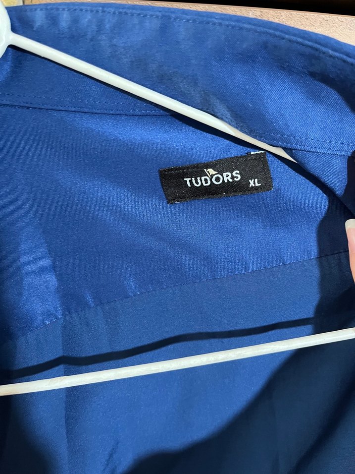 Düğmeli Mavi Erkek Gömlek - Görsel 3