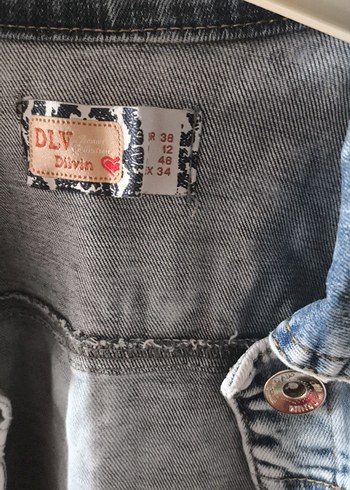Düğmeli Bağcıklı Midi Denim Ceket - Görsel 2