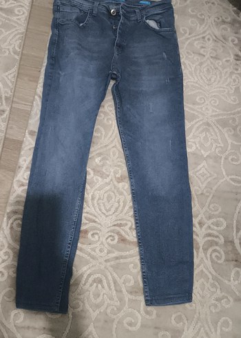 Zara Zara Düğmeli Mavi erkek Denim Jean