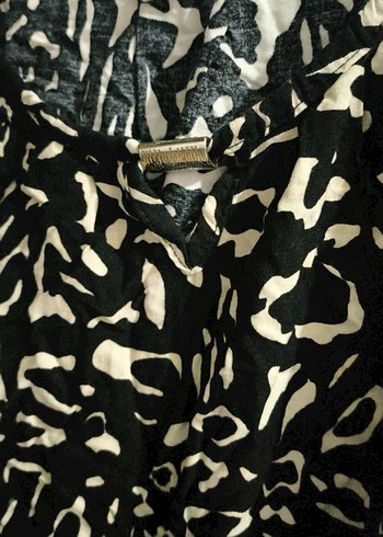 Desenli Siyah V Yakalı Hamile Bluzu - Görsel 2