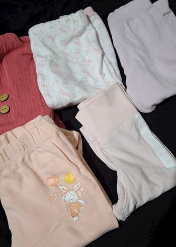 Pastel Pembe Bebek Kız 4,12 ay aralığı alt eşofman tayt - Görsel 2