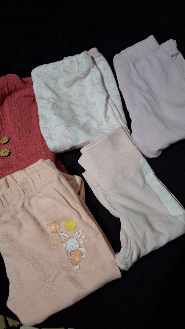 Pastel Pembe Bebek Kız 4,12 ay aralığı alt eşofman tayt - Görsel 4