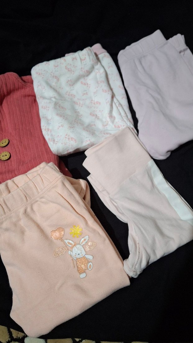 Pastel Pembe Bebek Kız 4,12 ay aralığı alt eşofman tayt - Görsel 2