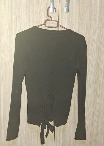 Siyah Uzun Kollu Kadın Sweatshirt - Görsel 3