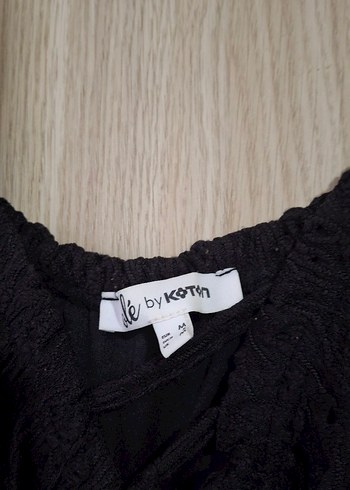 Dantel Detaylı Siyah Midi Elbise - Görsel 2