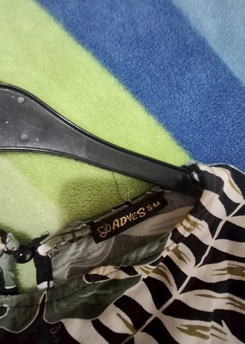 Yeşil Zebra Desenli midi Bohem Elbise - Görsel 2