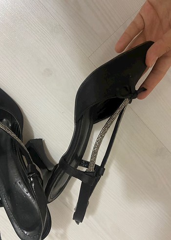 Diğer Siyah Stiletto Topuklu Kadın Düğün Ayakkabısı