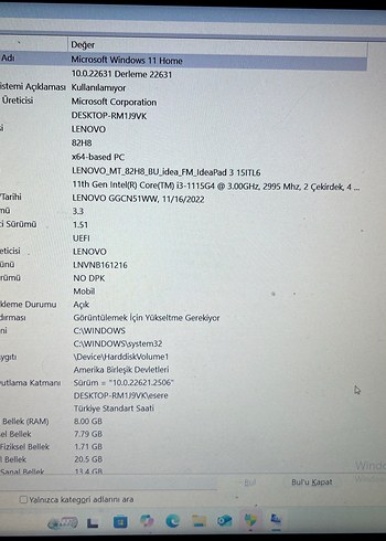 Lenovo Dizüstü Bilgisayar - Görsel 3