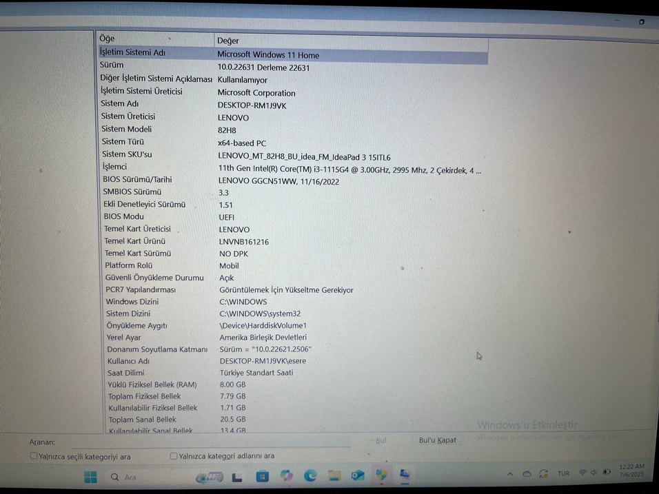 Lenovo Dizüstü Bilgisayar - Görsel 3