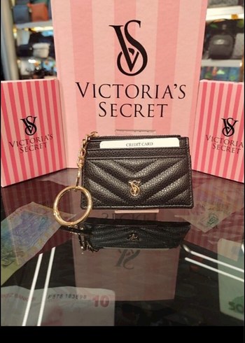 Victoria's Secret Siyah Deri Fermuarlı Kadın Cüzdan
