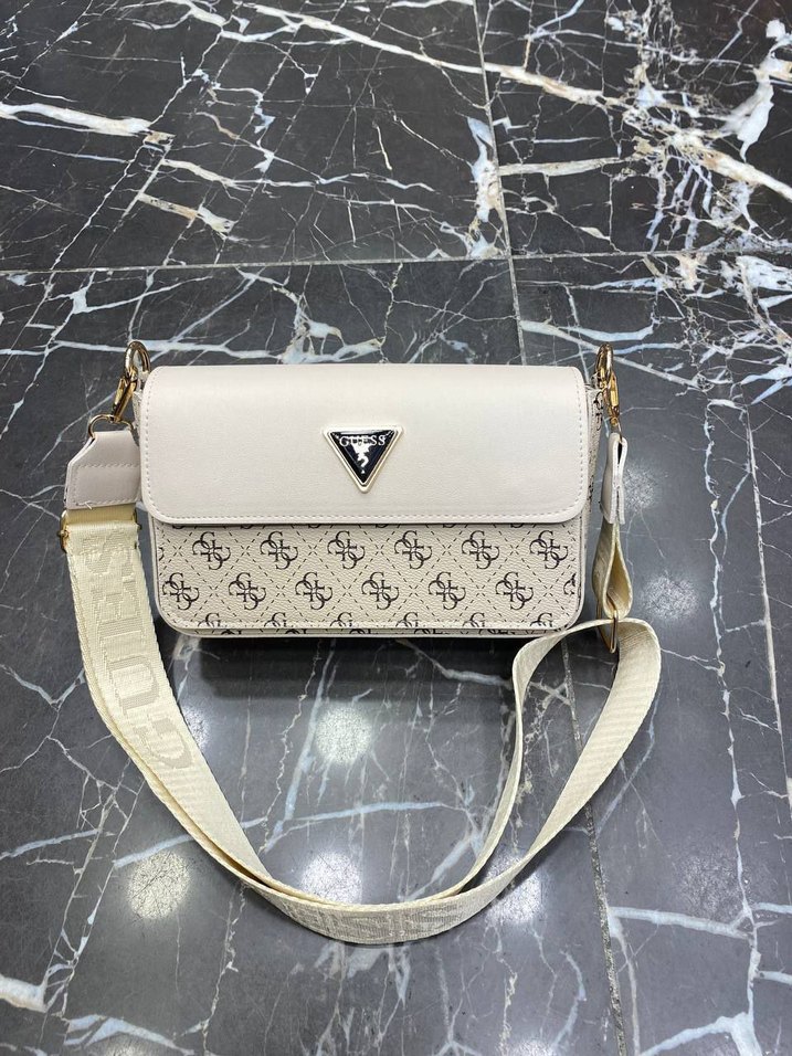 Kahverengi Deri Baskılı Kadın Çanta - Görsel 5