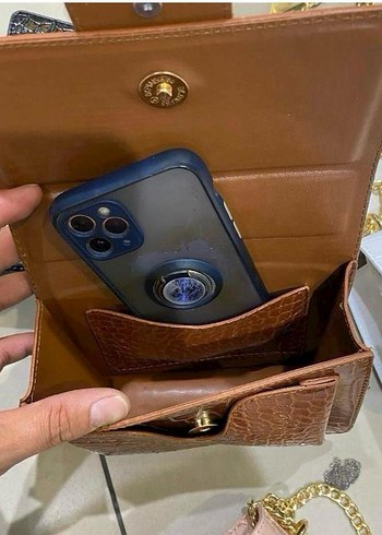 PINKO Siyah Deri Tokalı Kadın Çanta - Görsel 2