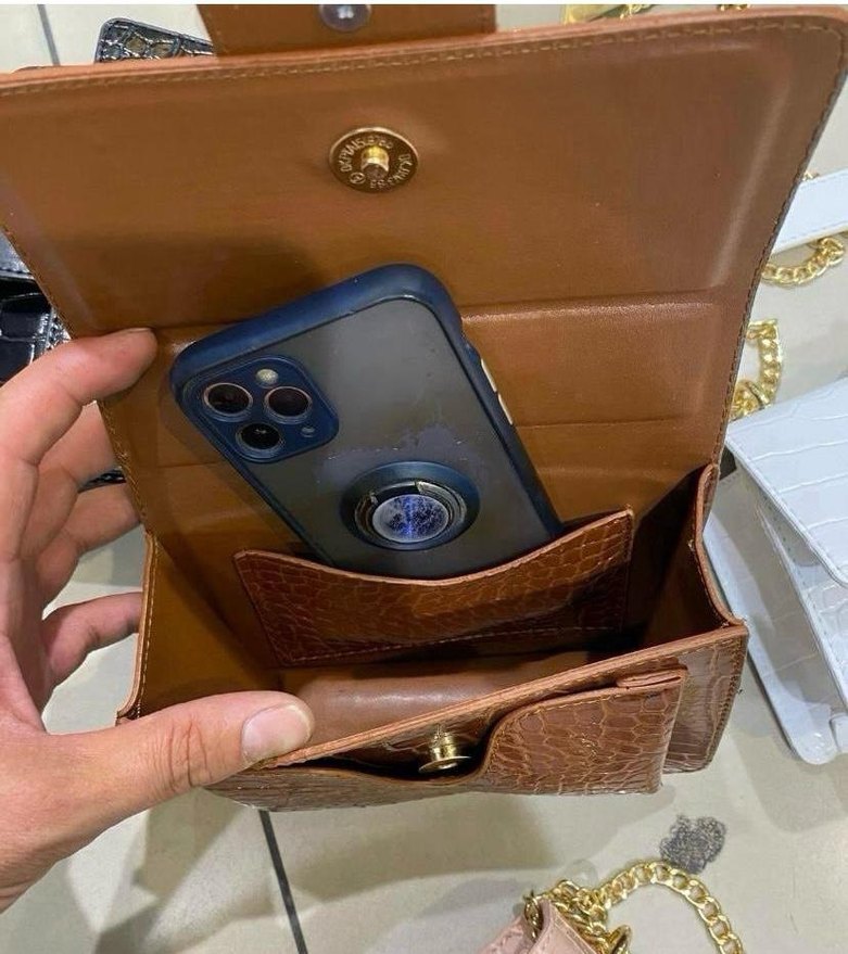 PINKO Siyah Deri Tokalı Kadın Çanta - Görsel 2