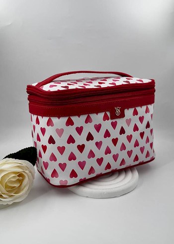 Leopar Desenli Kahverengi Deri Makyaj Çantası - Görsel 7